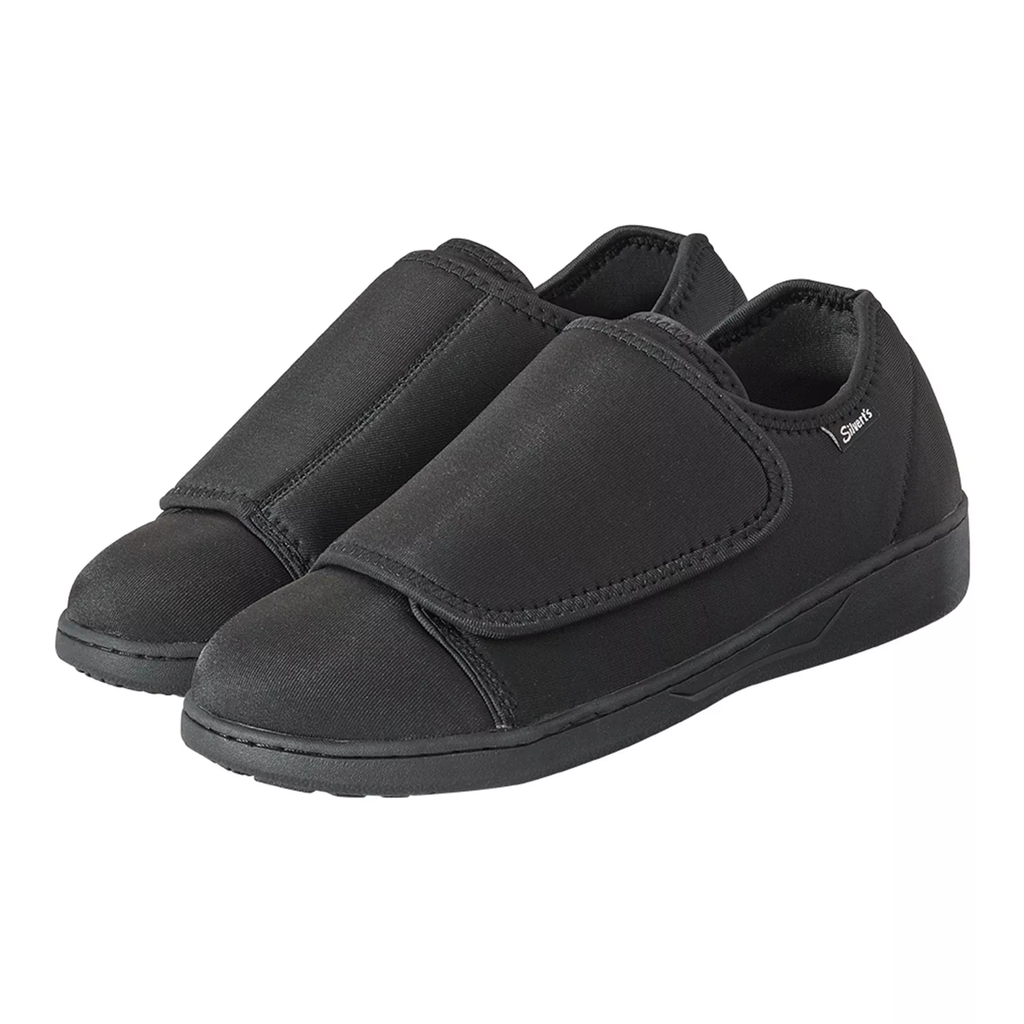 Silverts Ultra Comfort Flex Hook and Loop Closure Shoe, Size 13, Black, 1 Pair