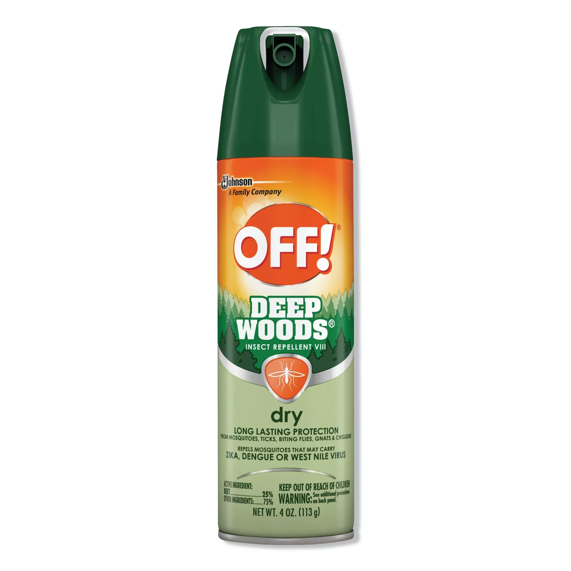 SPRAY, REPELLENT INSECT DRY DEEP WOODS 4OZ (12/CS)