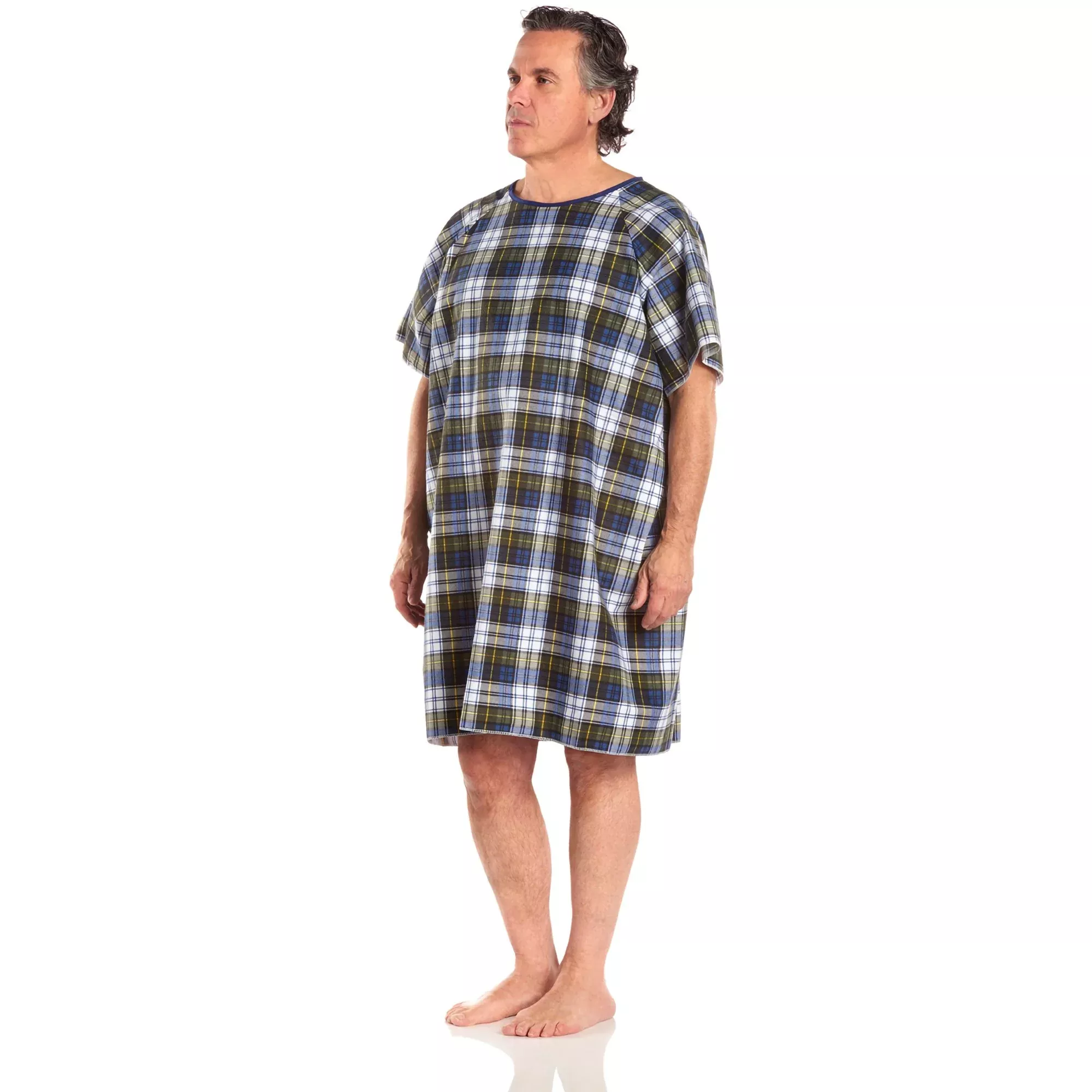 TieBack™ Patient Exam Gown, Blue, 1 Each