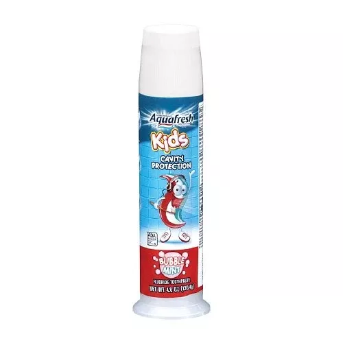 TOOTHPASTE, AQUA FRESH KID 3STRP PUMP 4.6OZ
