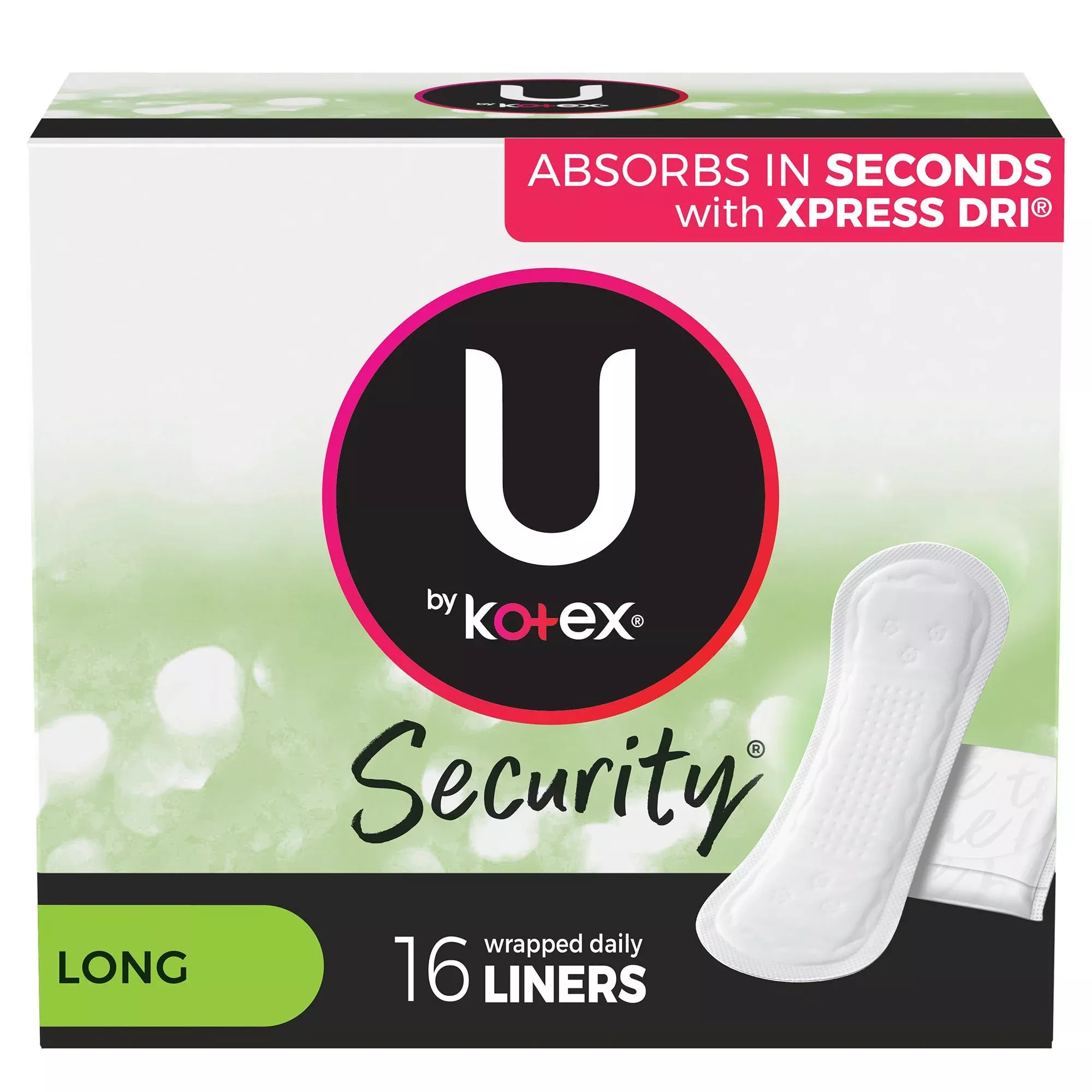 U By Kotex Lightdays Liners, Long, 1 Case of 192