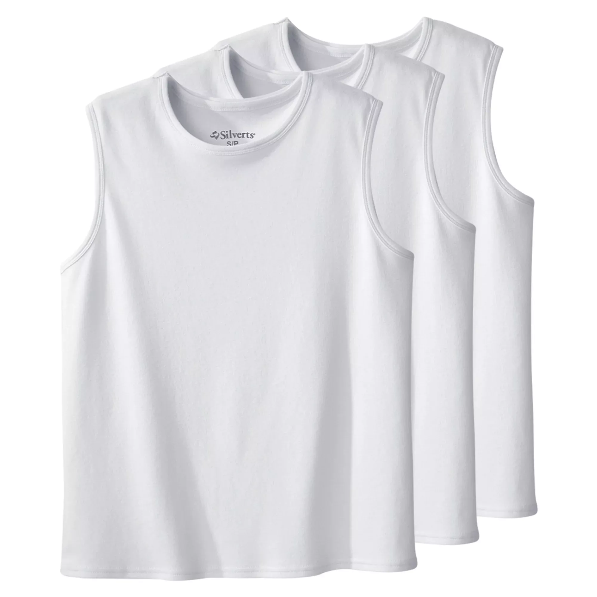UNDERSHIRT, OPEN BCK WHT SM (3/PK)