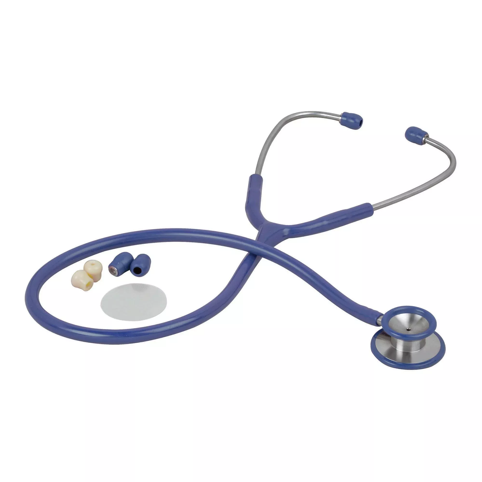 Veridian Pinnacale Series Stainless Steel Stethoscope, Blue, 1 Case of 50
