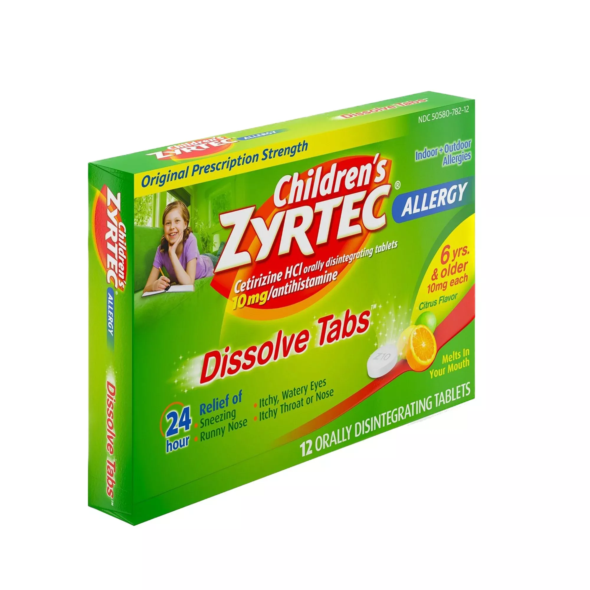 Zyrtec Children's Allergy Orally Dissolve Tabs, Citrus Flavor